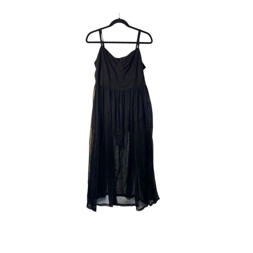 NWT forever 21 women’s black sheer bustiers bodysuit dress S/3X